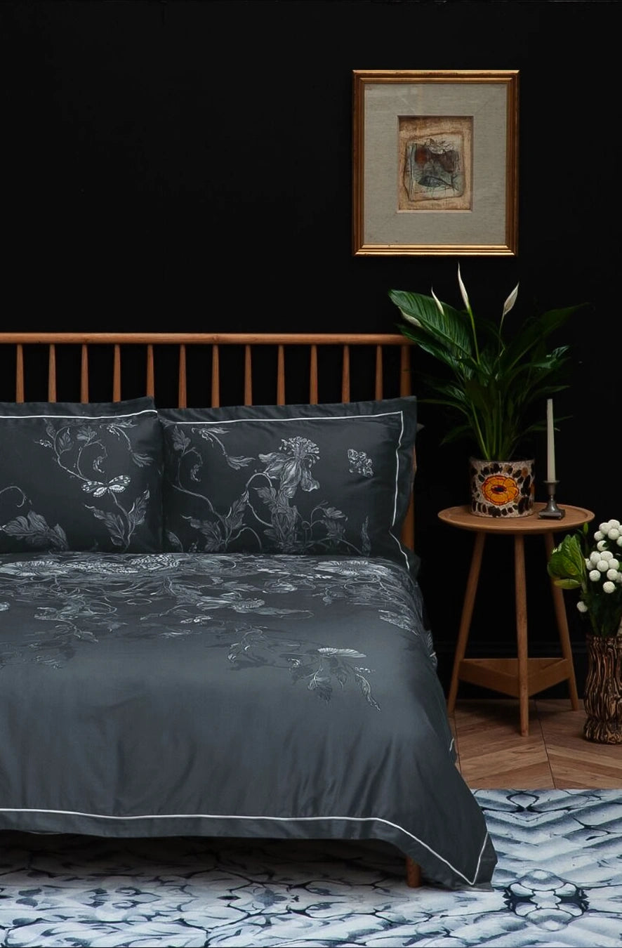 Lenjerie de pat Tendril Spill Navy